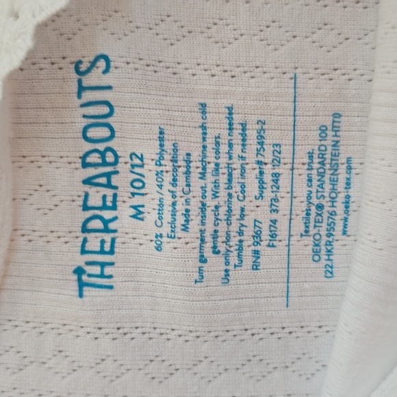 THEREABOUTS BRAND GIRLS PINK. WHITE, & YELLOW SUMMER TOPS SIZE MEDIUM 10-12 - Picture 5 of 15